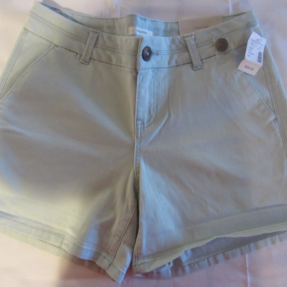 NEW-"MAURICES" WITH TAGS LIGHT GREEN/TEENS' SIZE 5/6 SHORTS